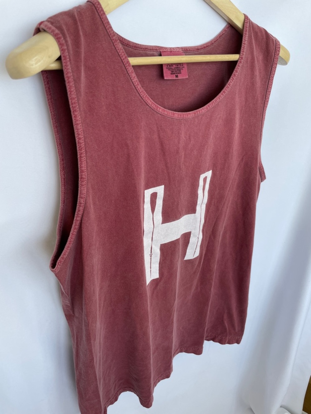 Harvard Rowing Logo Washed Red Sleeveless Tank Size M